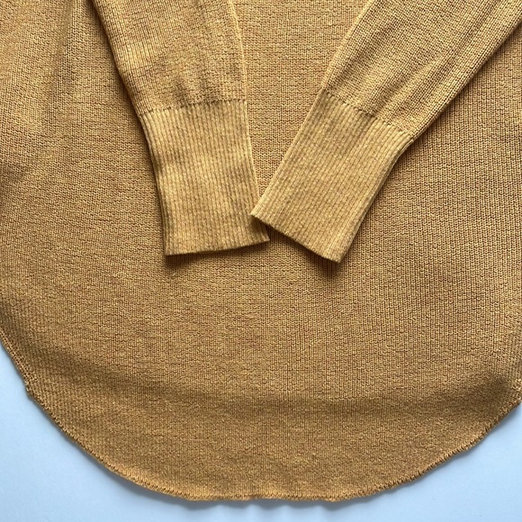 NATURAL‎ REFLECTIONS women’s oversized tunic crew neck mustard yellow sweater M - Picture 14 of 16